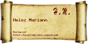 Heisz Mariann névjegykártya